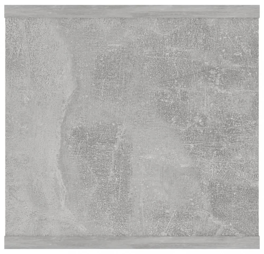 betonszürke szerelt fa fali polc 102 x 30 x 29 cm