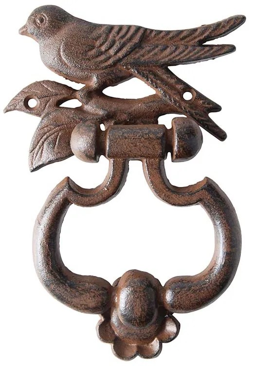 Öntöttvas madaras ajtókopogtató, 14 x 18 cm