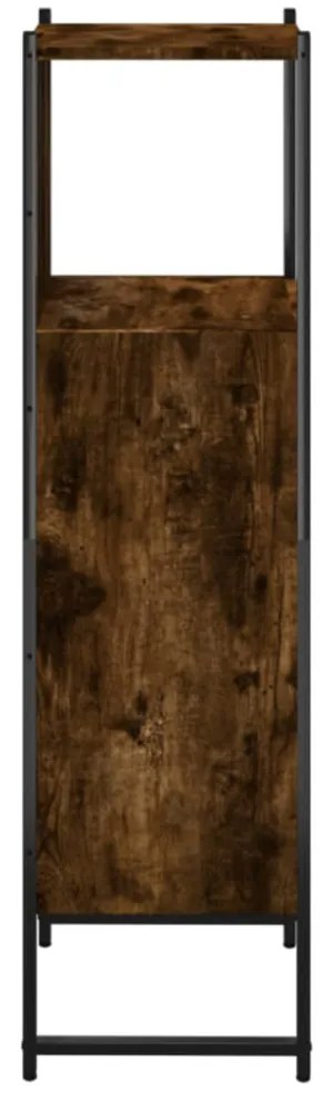 füstös tölgy színű szerelt fa fürdőszobaszekrény 33x33x120,5 cm