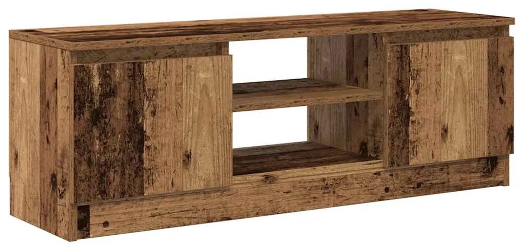 antik fa színű szerelt fa TV-szekrény 102x30x36 cm