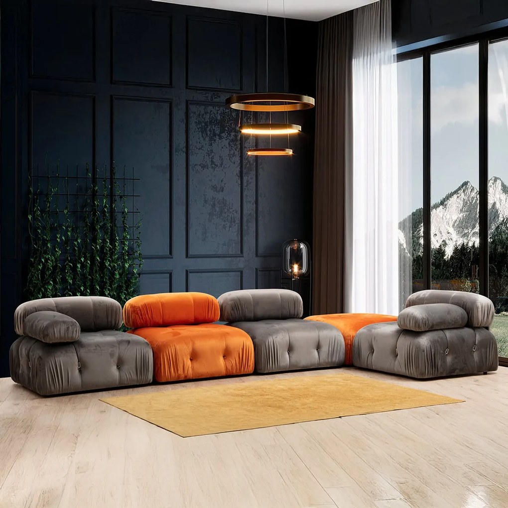 Bubble Pouffe Orange zsámoly