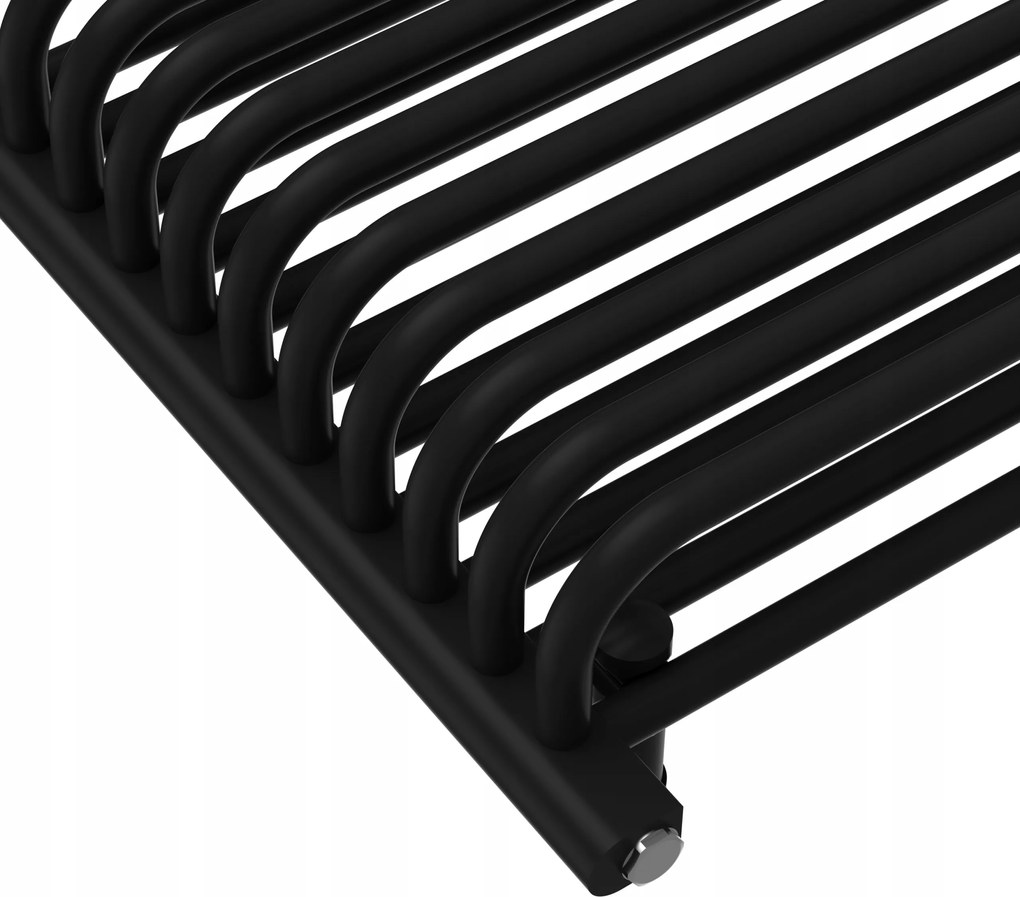 Fürdőszobai radiátor CL 940 x 500 mm 710 Watt Fekete matt Alsó, Oldalsó Arceno