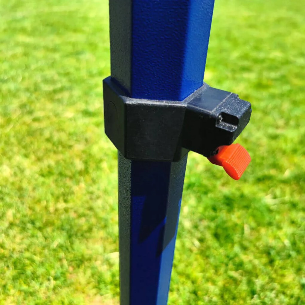 Sörsátor 3x3 m Acélváz 3 fallal: Munkasátor kézműveseknek - plusz 3 oldalfal - Narancssárga