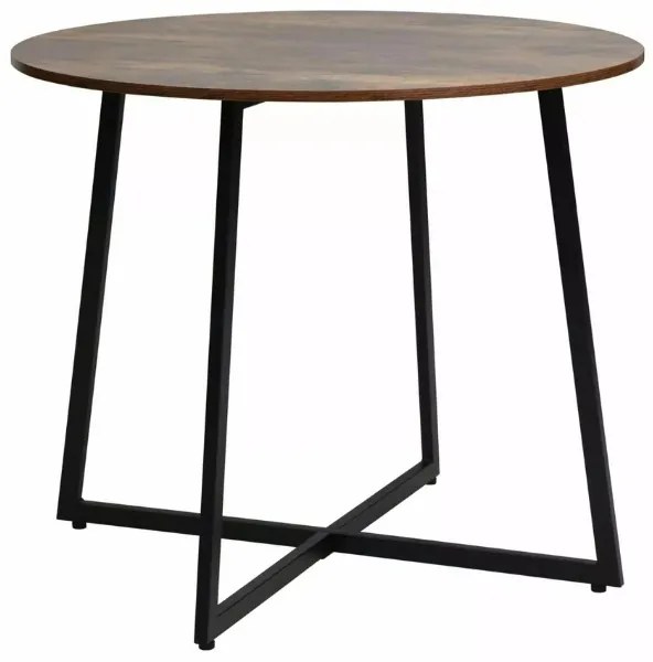 Kerek étkezőasztal LUNA 90 cm, rusztikus barna