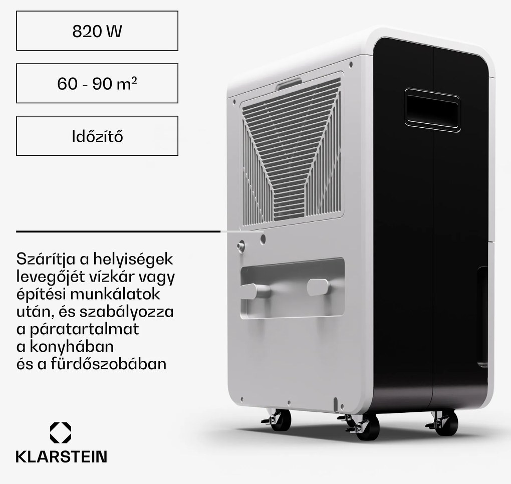 Klarstein DryFy Grand Smart 70, párátlanító, WiFi, kompresszor, 70l/24ó, 90-140 m²