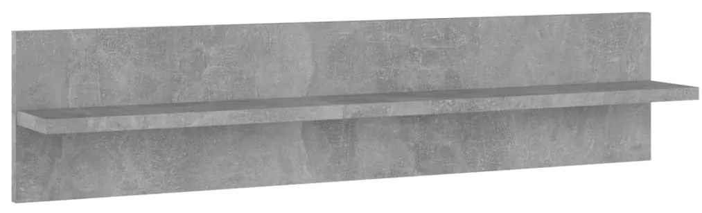 2 db betonszürke forgácslap fali polc 80 x 11,5 x 18 cm