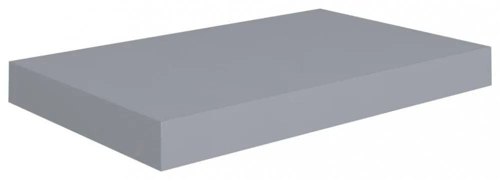 4 db szürke MDF lebegő fali polc 40 x 23 x 3,8 cm