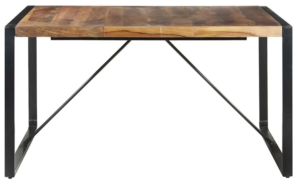 Paliszander felületű tömör fa étkezőasztal 140 x 140 x 75 cm