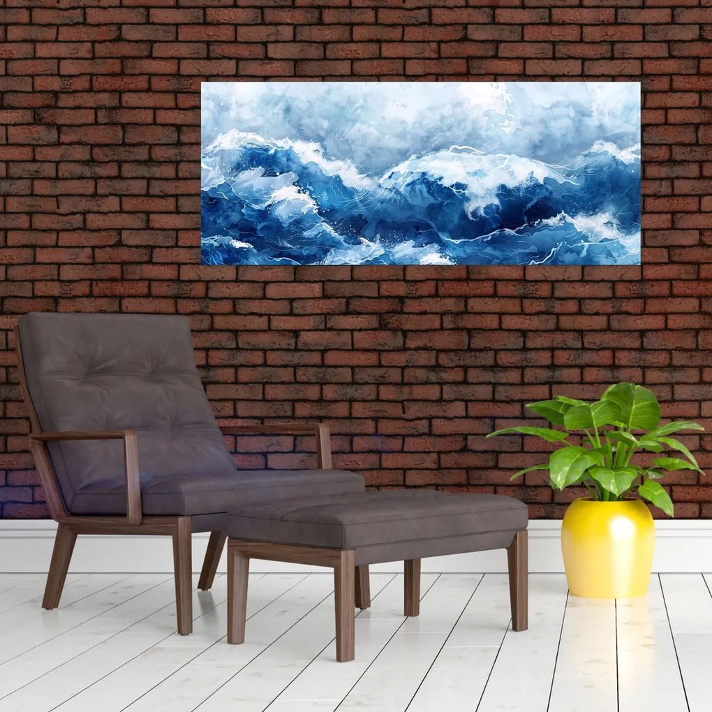 Kép - A tenger illusztrációja (120x50 cm)