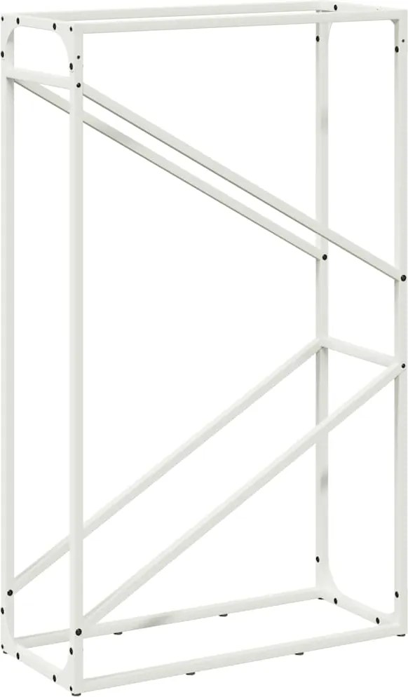 vidaXL fehér hidegen hengerelt acél tűzifatároló 60x25x100 cm