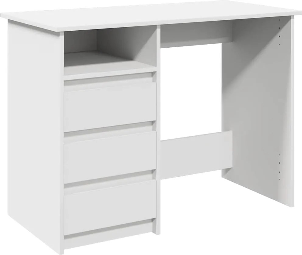 vidaXL fehér szerelt fa íróasztal 102 x 50 x 75 cm