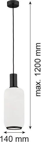 ARGON 8563 SAGUNTO Egyágú Függesztett Lámpa Fém E27 IP20