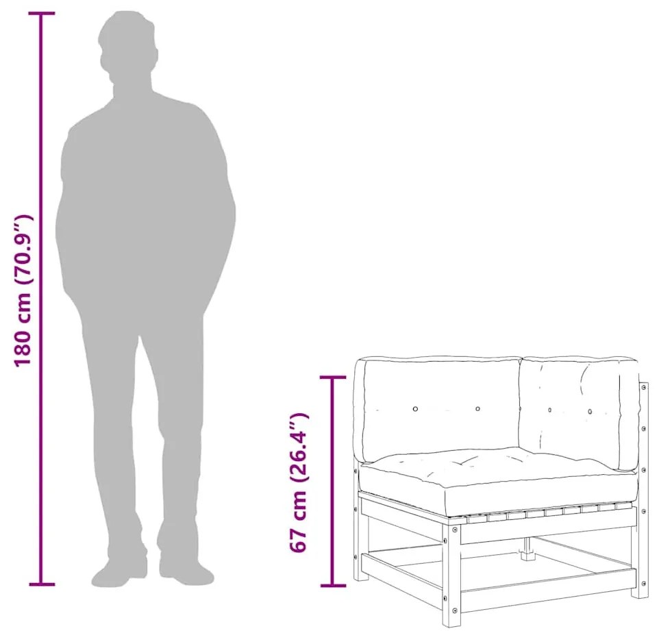 barna szövet kanapéfotel 60 cm
