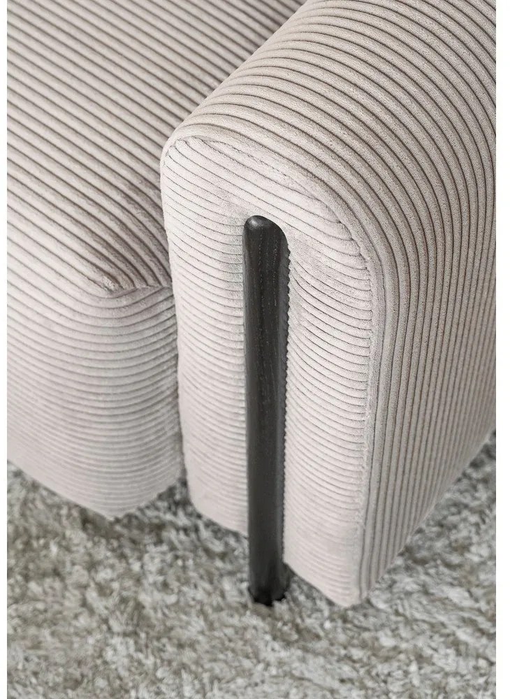 Bézs kordbársony kinyitható-tárolóhelyes kanapé 244 cm Arcadova – ELTAP