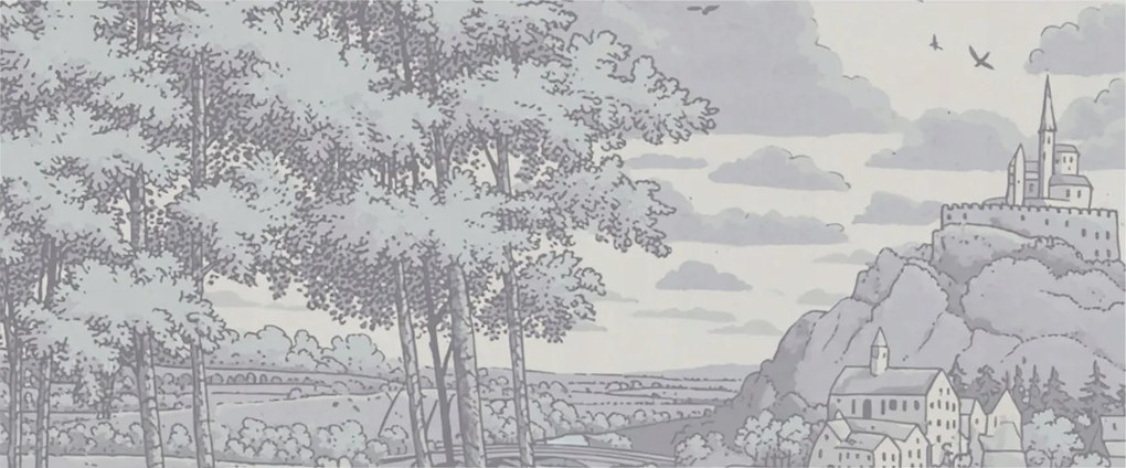 Fotótapéta Flizelin Fali szett Mesebeli táj 250x104 Ragasztóval