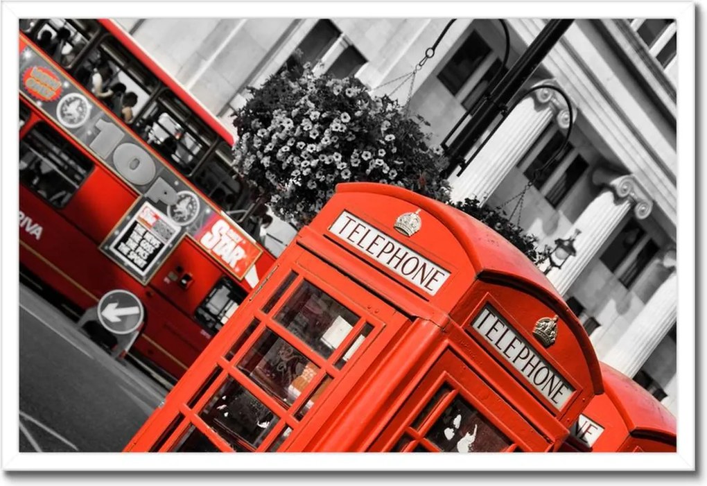 Poszterek keretben 60x40 Londoni bódé