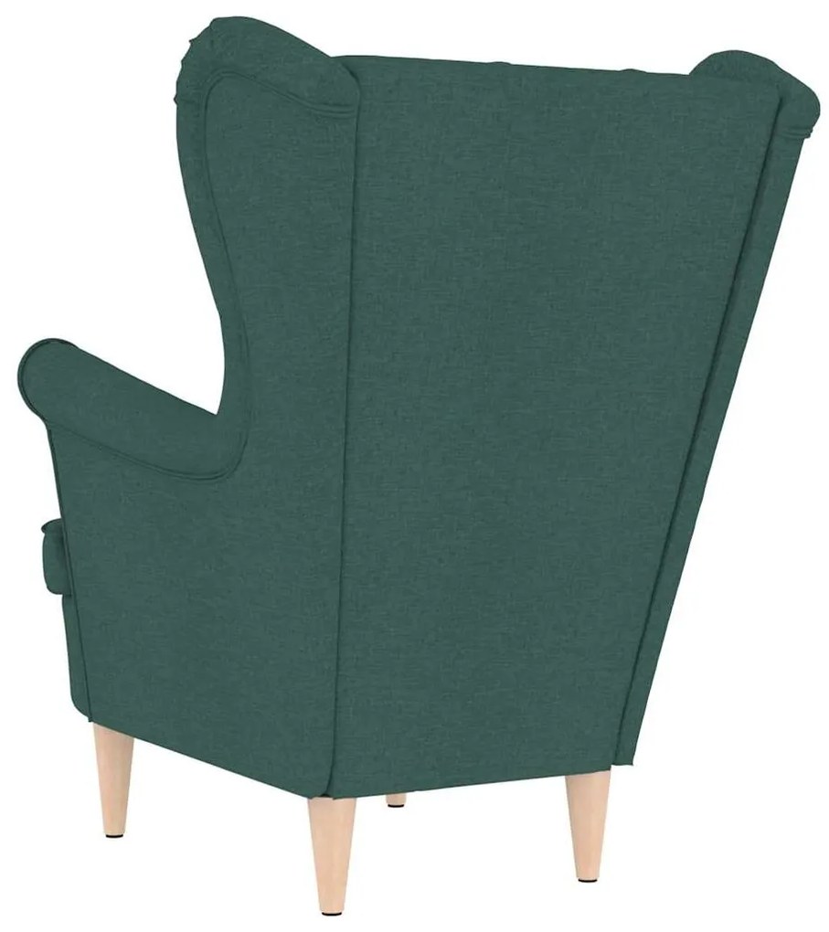 sötétzöld szövetfotel 74 x 84 x 100 cm