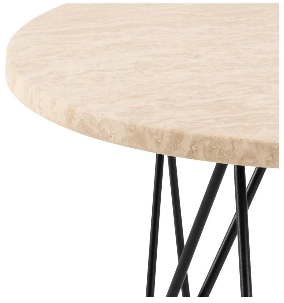 Kerek tárolóasztal márvány dekoros asztallappal ø 55 cm Prunus – Actona