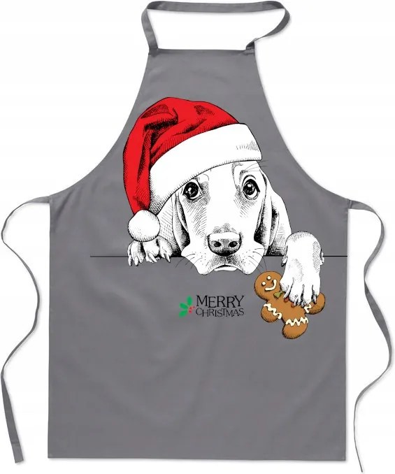 Konyhai Kötény Karácsonyi Kutya Mikulás Karácsonyi Ajándék