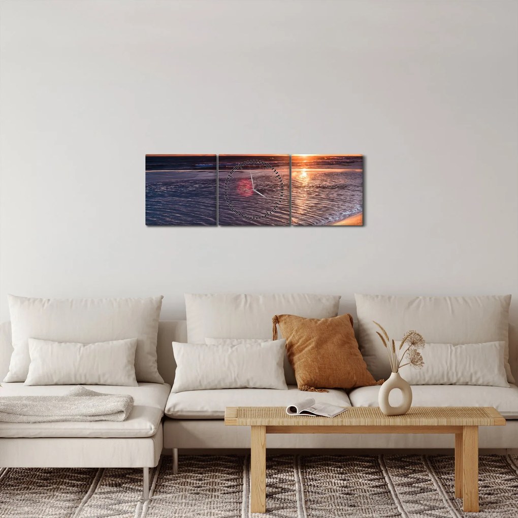 Napnyugta képe (órával) (90x30 cm)