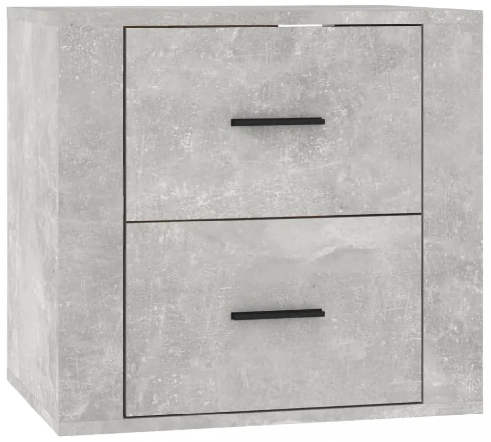 betonszürke falra szerelhető éjjeliszekrény 50 x 36 x 47 cm