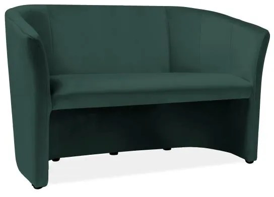 Cuba Velvet kanapé, kétüléses, zöld