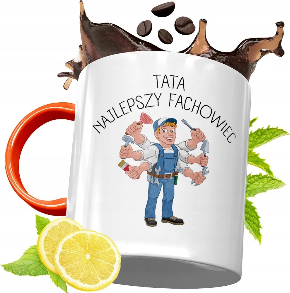 Narancssárga Bögre Apák Napjára Ajándék fényképes nyomtatással