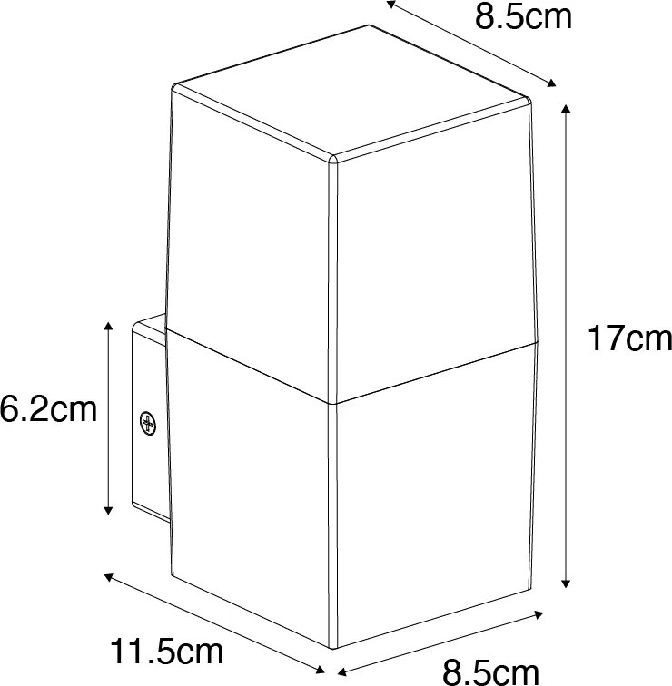 Modern kültéri fali lámpa szürke IP44 - Denmark