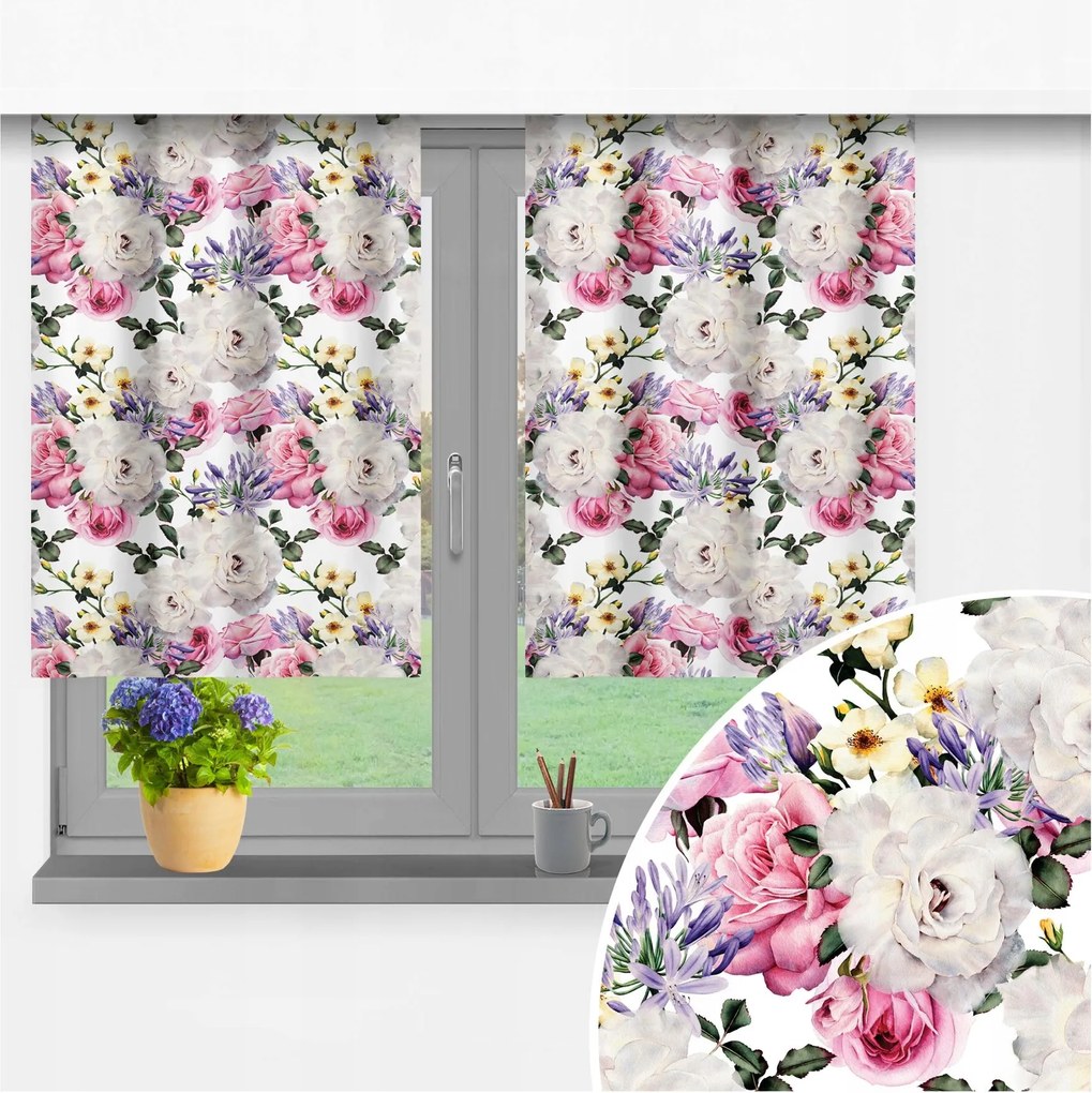 Kész Függönyök 2 Db-os Konyhai Függöny Szett 70X100 Alagút Függöny Minta 010