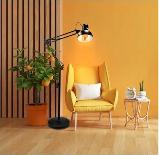 Állólámpa 1x E27/40W/230V fekete