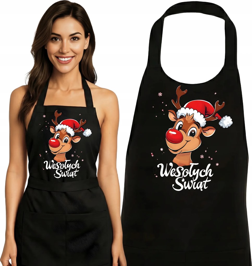 Konyhai kötény Karácsony Boldog Karácsonyt Rénszarvas Rudolf Uniszex Karácsonyra