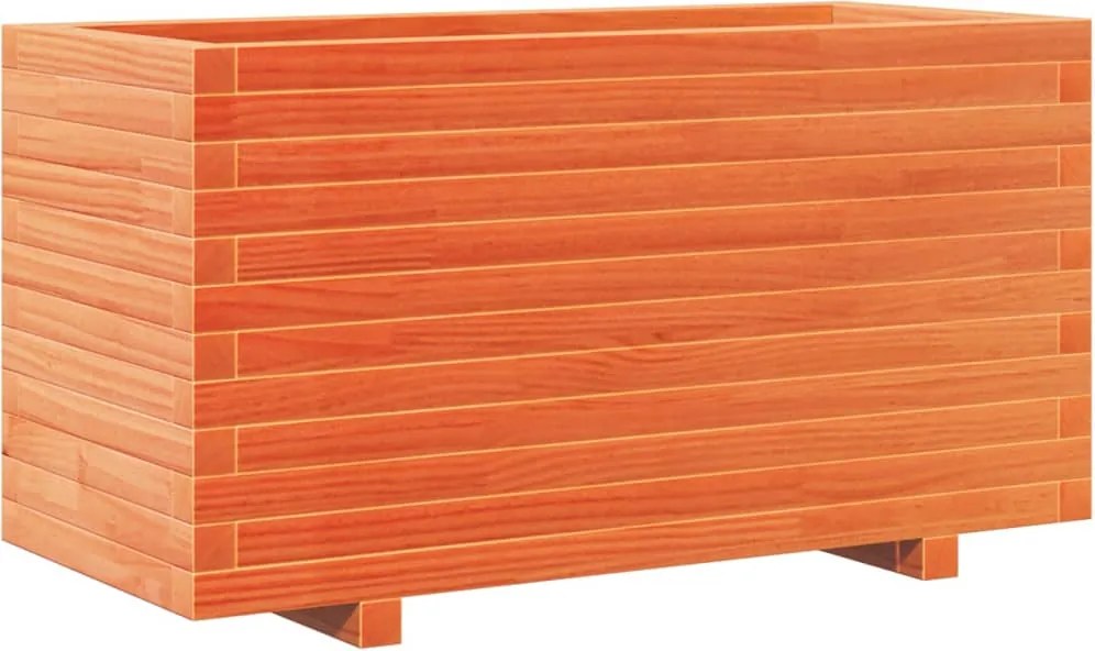 vidaXL viaszbarna tömör fenyőfa kerti virágtartó 90 x 40 x 49,5 cm