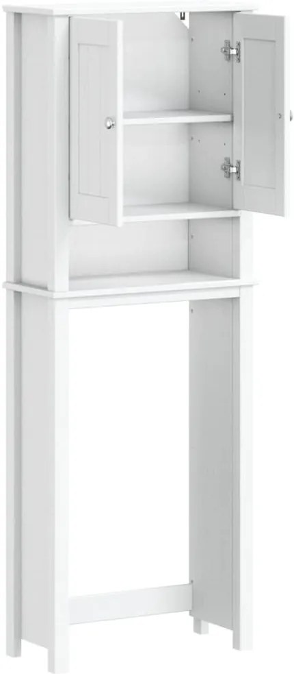 BERG fehér tömör fa WC feletti tároló 60 x 27 x 164,5 cm