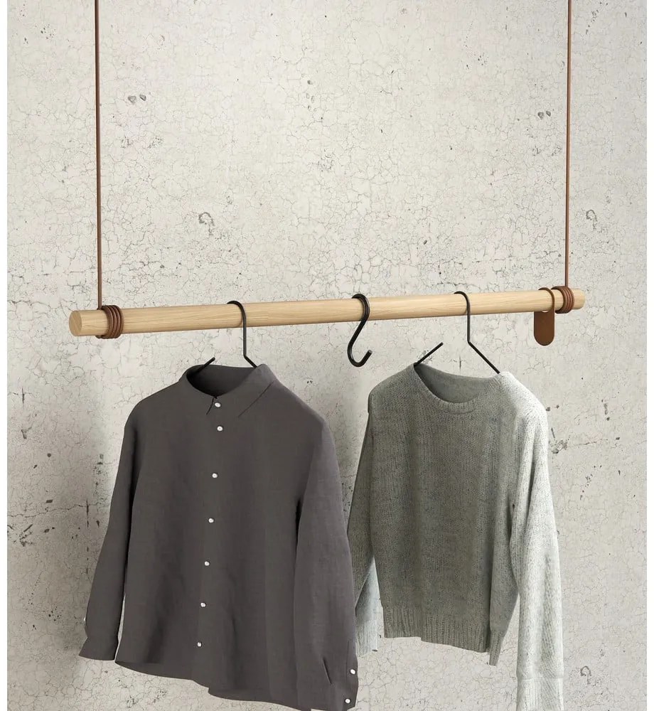 Natúr színű tölgyfa fali fogas 110 cm Swing L – LIND DNA