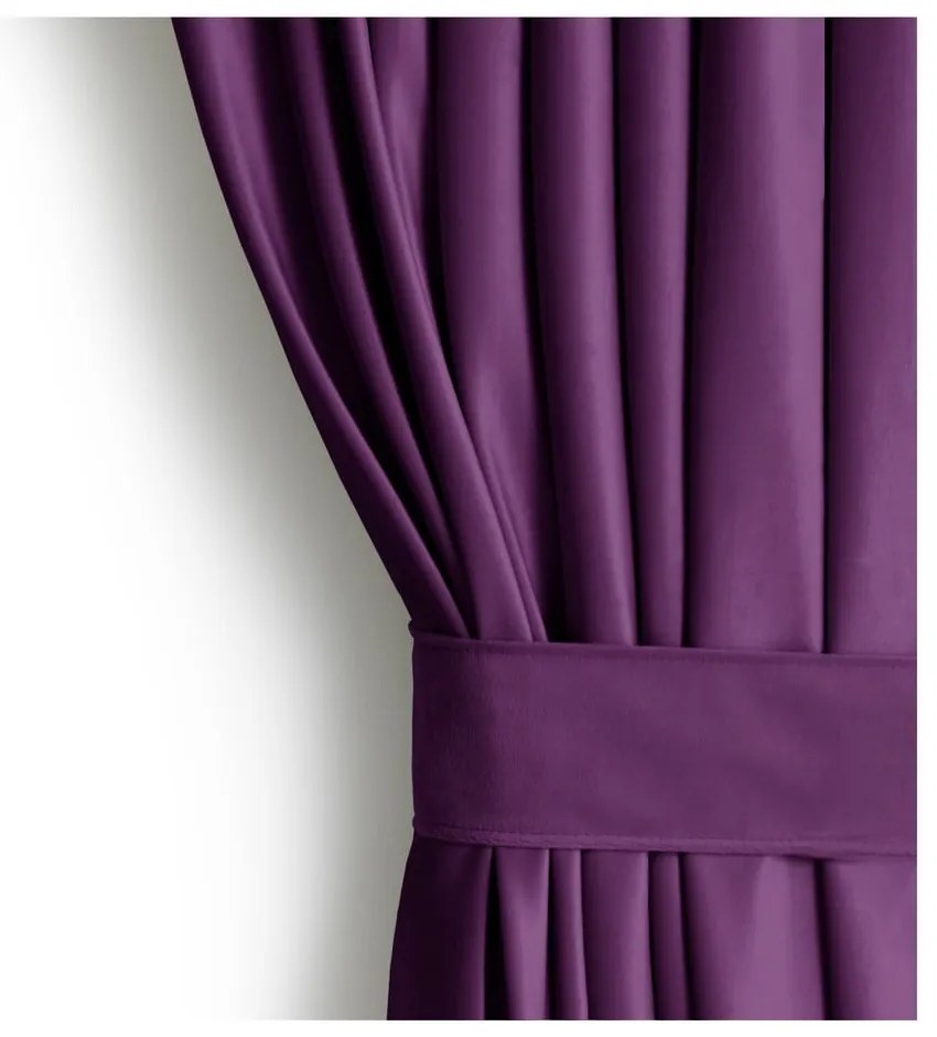 Lila bársony dimout (részleges sötétítő) függöny 140x270 cm Eyelets – Restilo