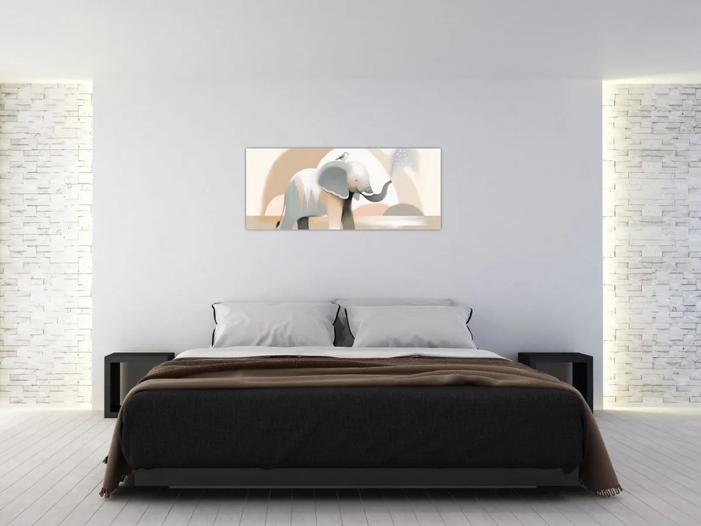 Kép - Elefánt pasztell színekben (120x50 cm)