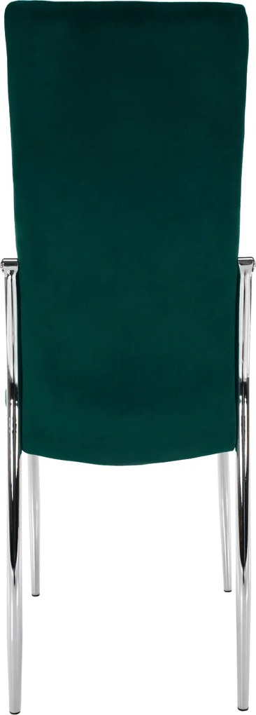 Szék, smaragd Velvet szövet/fém, ADORA NEW