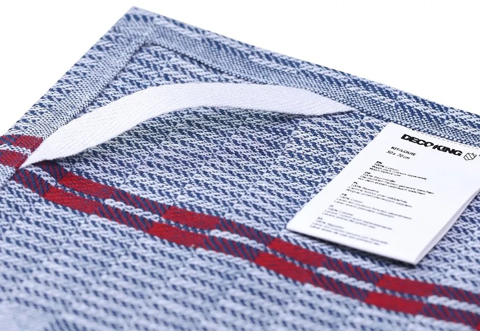 DecoKing Louie konyharuha, kék, 50 x 70 cm, 3 db-os szett