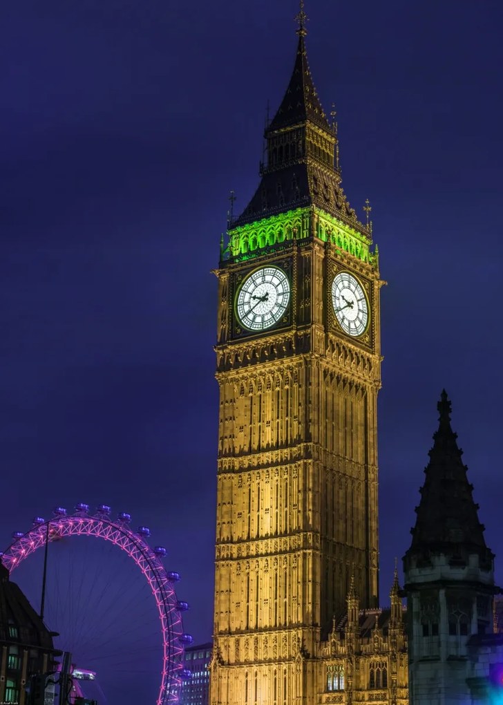 Poszter 50x70cm Big Ben éjszaka 2, Assaf Frank