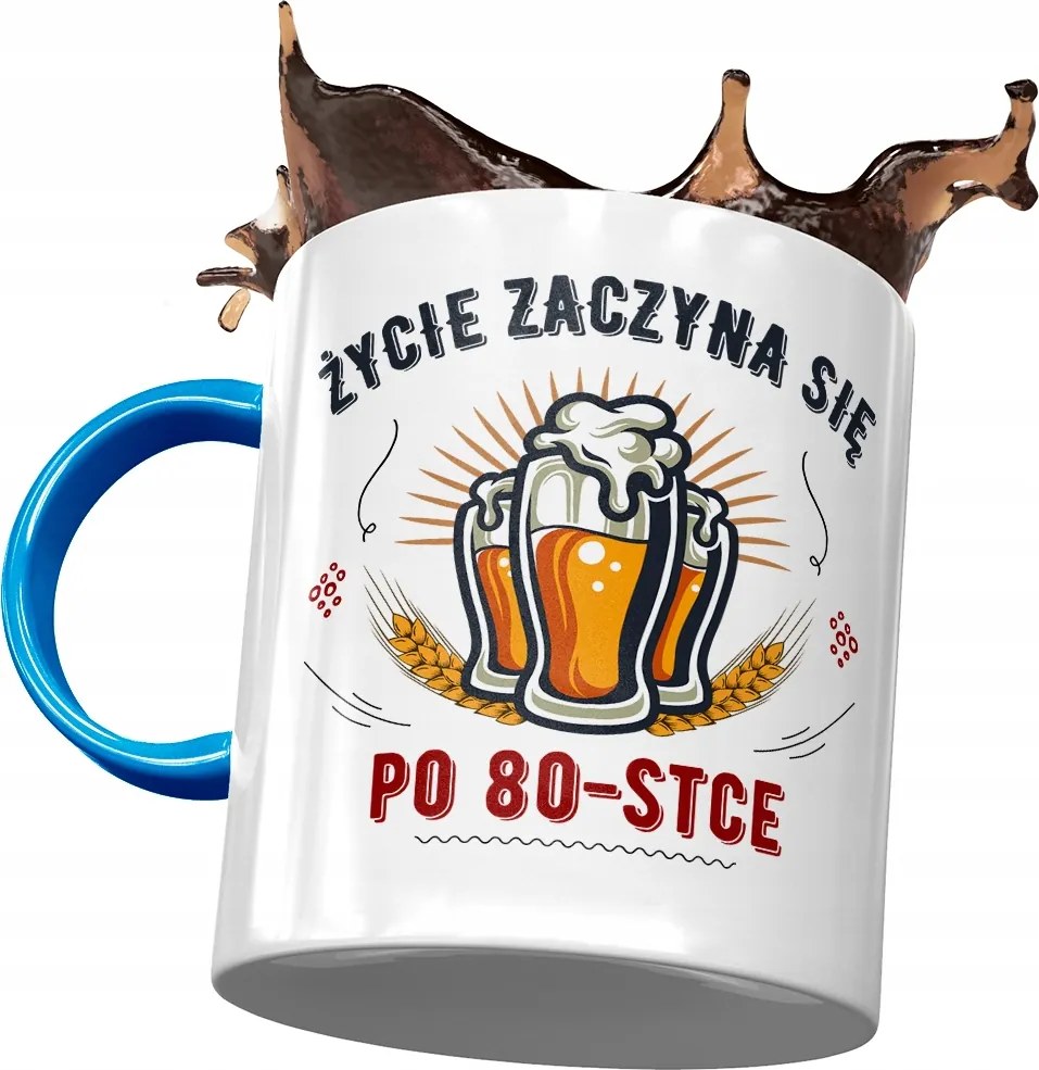 Kék Bögre Születésnapra 80 80-es 80-as évek nyomott mintával