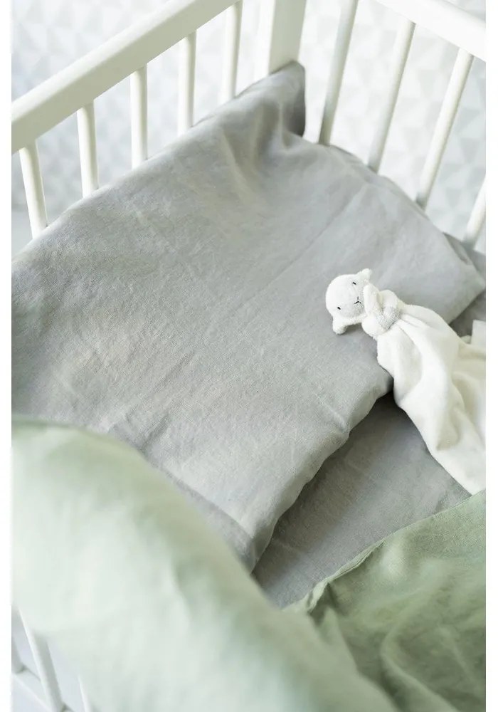 Nature zöld len gyerek ágyneműhuzat, 70 x 100 cm - Linen Tales