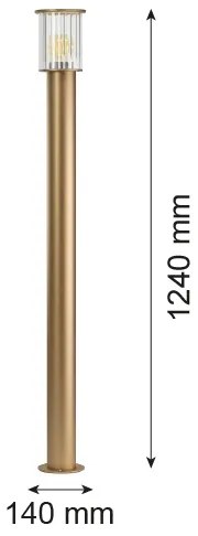 Argon 8754 - Kültéri lámpa NORFOLK 1xE27/15W/230V IP44 124cm arany