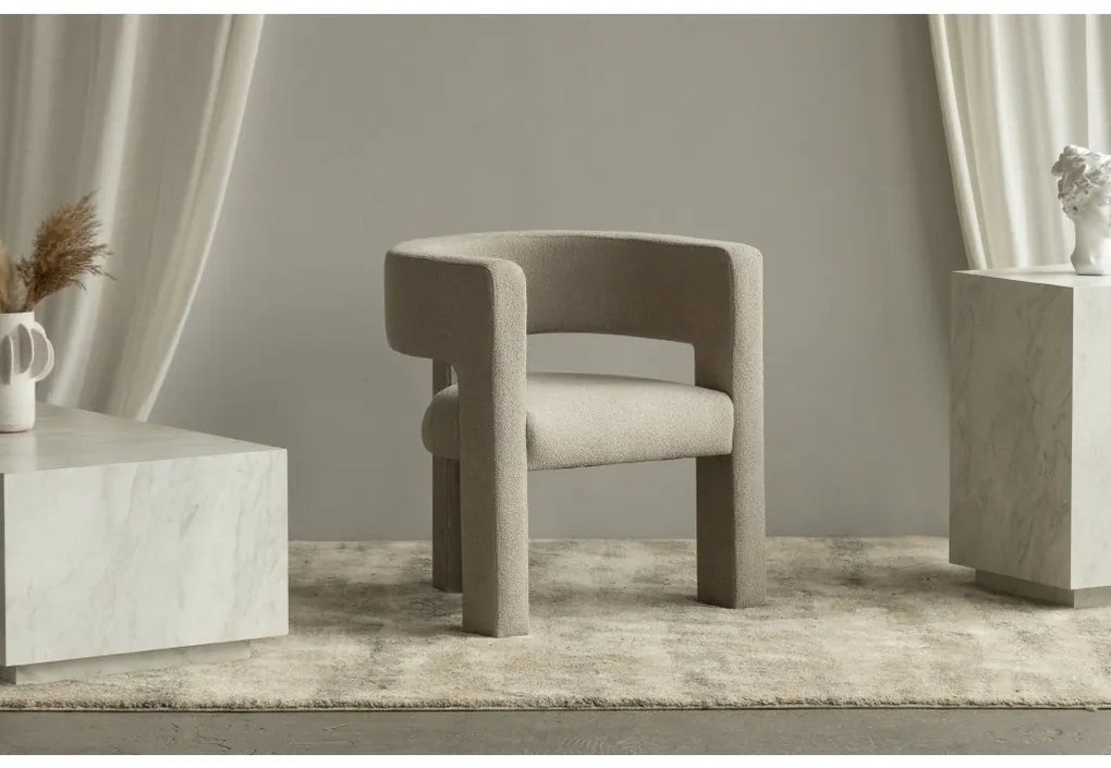 Bézs-szürke design kialakítású fotel ALPAH LOOP