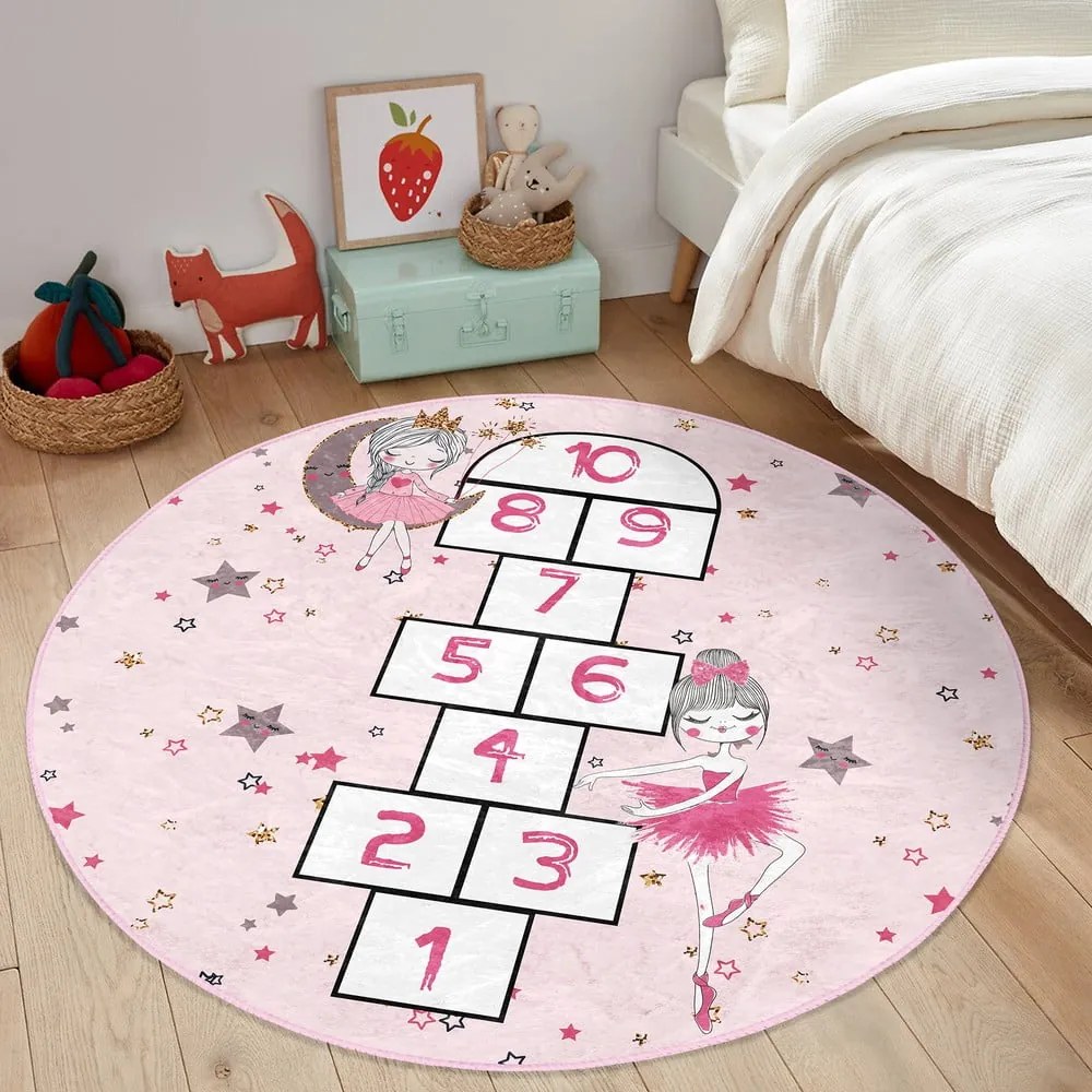 Rózsaszín gyerek szőnyeg ø 120 cm Comfort – Mila Home