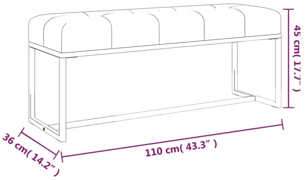 sötétzöld bársony pad 110 x 36 x 45 cm