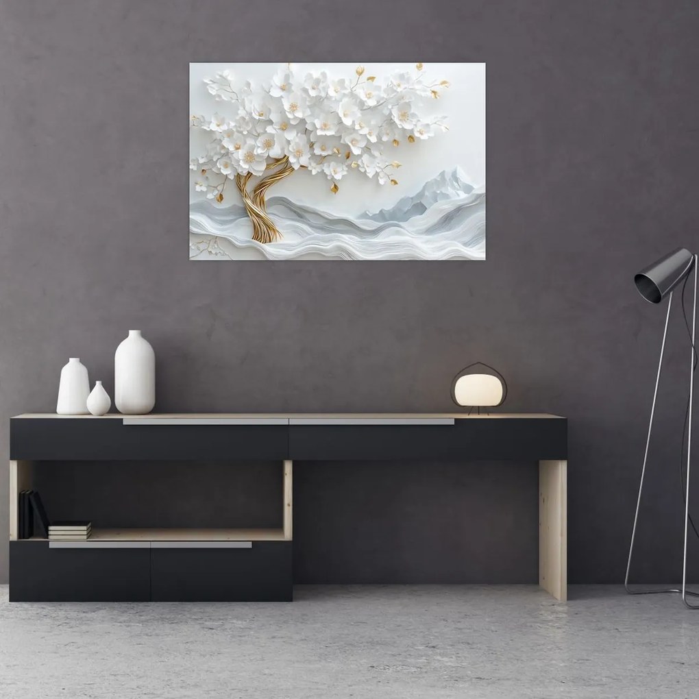 Kép – 3D elegáns életfa (90x60 cm)