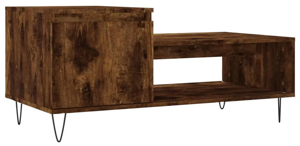 Füstös tölgy színű fatermék dohányzóasztal 100 x 50 x 45 cm
