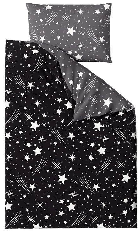 NIGHT SKY fekete-szürke mikroszálas ágyneműhuzat Ágyneműhuzat mérete: 70 x 90 cm | 140 x 220 cm