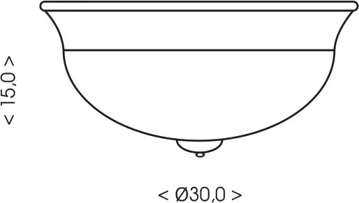 Brilagi - Mennyezeti lámpatest FRESCO 2xE27/40W/230V átm. 30 cm bronz
