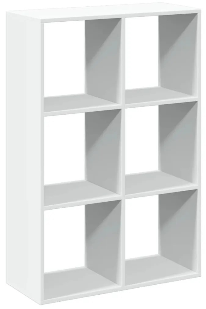 fehér szerelt fa térelválasztó könyvespolc 69,5x29x103,5 cm